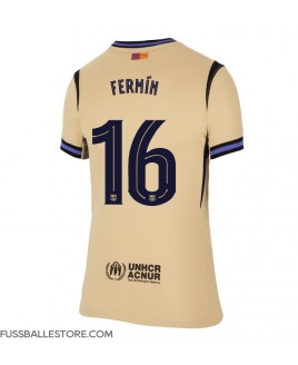 Günstige Barcelona Fermin Lopez #16 Auswärtstrikot Damen 2025-26 Kurzarm